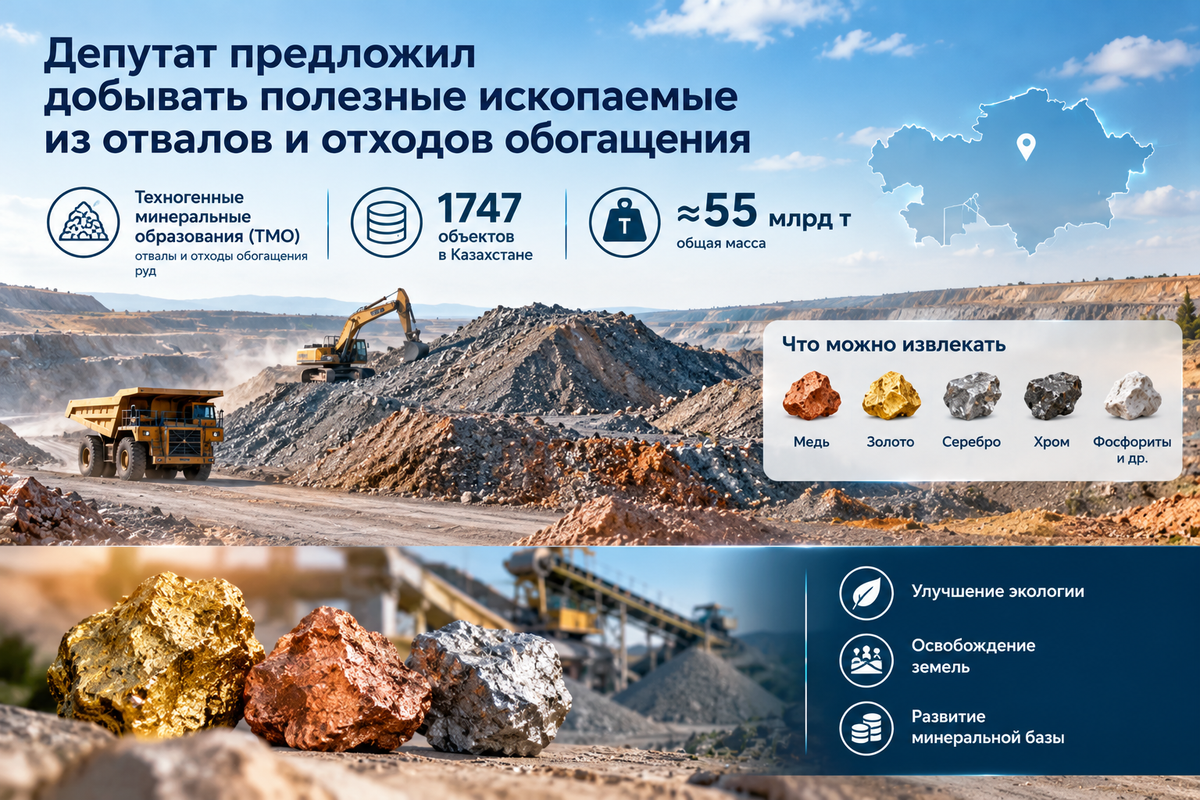 Депутат предложил добывать полезные ископаемые из отвалов и отходов обогащения